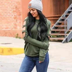 7th Ray Small The Ladder Cutout Top