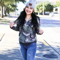 7th Ray Camo Zip Up Long Sleeve