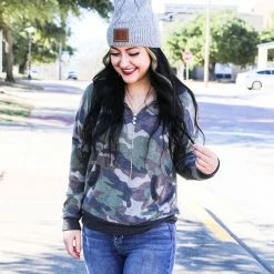 7th Ray Camo Zip Up Long Sleeve