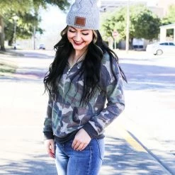 7th Ray Camo Zip Up Long Sleeve