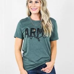 Crazy Cool Threads Large Army Wife Tee
