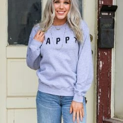 Alphia Happy Graphic Sweatshirt
