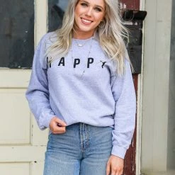 Alphia Happy Graphic Sweatshirt