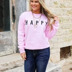 Alphia Happy Graphic Sweatshirt