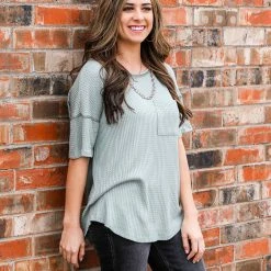 7th Ray Medium Solid Waffle Pocket Top