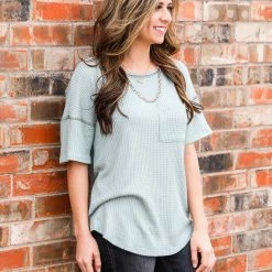7th Ray Medium Solid Waffle Pocket Top