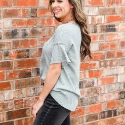 7th Ray Medium Solid Waffle Pocket Top