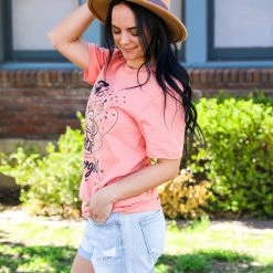 Lucky & Blessed Cosmic Cowgirl Graphic Tee Small