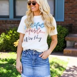 Crazy Cool Threads Beautiful Capable Worthy Tee XL