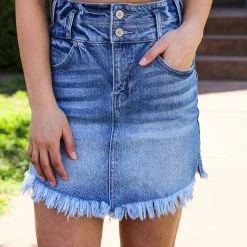Large Kancan Lexi Denim Skirt
