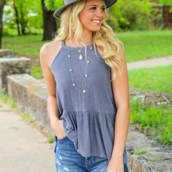 Mittoshop Medium The Ribbed Peplum Tank