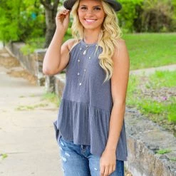 Mittoshop Medium The Ribbed Peplum Tank