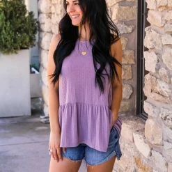 Mittoshop Medium The Ribbed Peplum Tank 15 Mittoshop Medium The Ribbed Peplum Tank