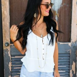 Trend Notes Large Little Button Front Cami