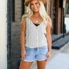 Trend Notes Small Striped Button Tank 1 Trend Notes Small Striped Button Tank