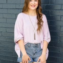 Trend Notes Tops Oversized Mineral Washed Top