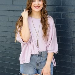 Trend Notes Tops Oversized Mineral Washed Top