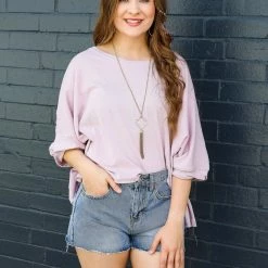 Trend Notes Tops Oversized Mineral Washed Top