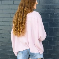 Trend Notes Tops Oversized Mineral Washed Top