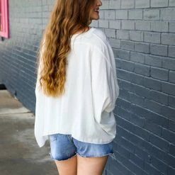 Trend Notes Tops Oversized Mineral Washed Top