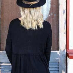 FSL Apparel Small The Henley Peplum Top