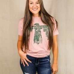 Texas True Threads Pink Desert Thunderbird Tee XL
