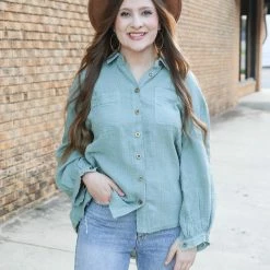 Listicle Small The Tana Button Down Top