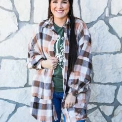 Easel The Candy Plaid Shacket Small