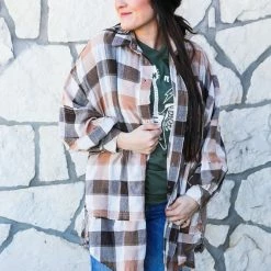 Easel The Candy Plaid Shacket Small