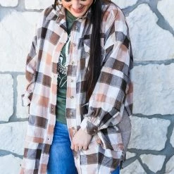 Easel The Candy Plaid Shacket Small