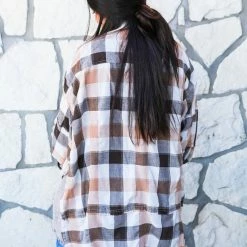 Easel The Candy Plaid Shacket Small