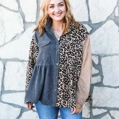 Blue Buttercup The Leopard Contrast Shacket 11 Blue Buttercup The Leopard Contrast Shacket