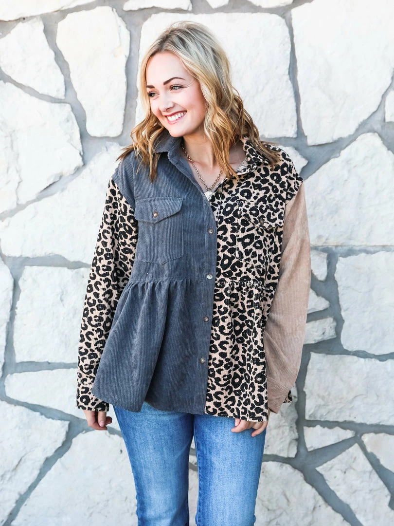 Blue Buttercup The Leopard Contrast Shacket 3 Blue Buttercup The Leopard Contrast Shacket