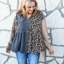 Blue Buttercup The Leopard Contrast Shacket 9 Blue Buttercup The Leopard Contrast Shacket