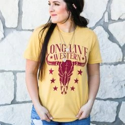 BENIE LA Graphic Tees & Tanks Long Live Western Tee
