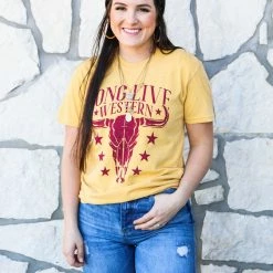 BENIE LA Graphic Tees & Tanks Long Live Western Tee