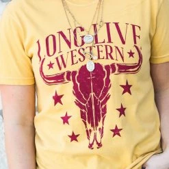 BENIE LA Graphic Tees & Tanks Long Live Western Tee