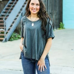 Adora The Side Slit Loose Top 24 Adora The Side Slit Loose Top