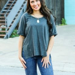 Adora The Side Slit Loose Top 25 Adora The Side Slit Loose Top