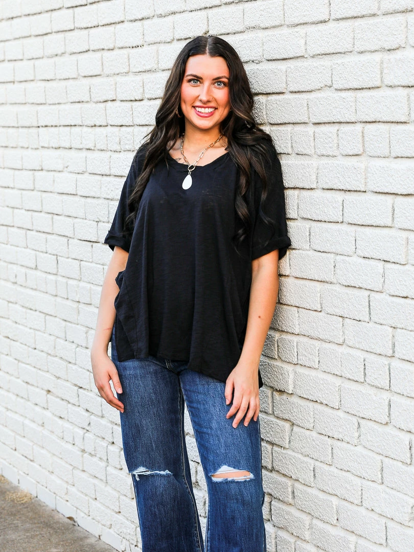 Adora The Side Slit Loose Top 18 Adora The Side Slit Loose Top