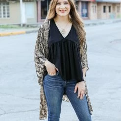 Adora The Snake Print Woven Kimono Small