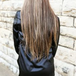 Aaron & Amber The Front Tie Satin Dress