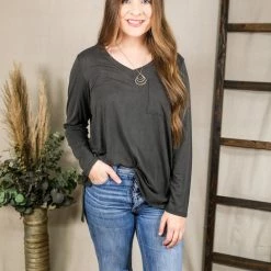Jodifl Solid Washed Top