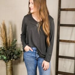 Jodifl Solid Washed Top
