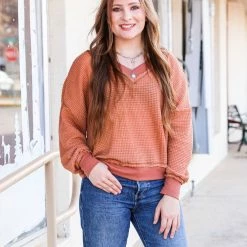 LA MIEL The Elizabeth Top- Ginger