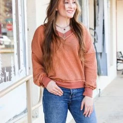 LA MIEL The Elizabeth Top- Ginger