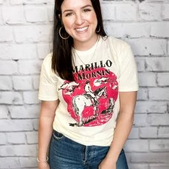 Country Deep Graphic Tees & Tanks Amarillo By Morning Tee