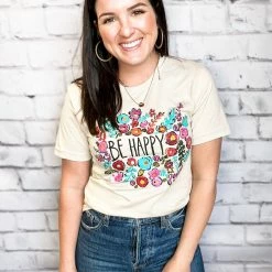 Texas True Threads Callies Be Happy Tee Graphic Tees & Tanks