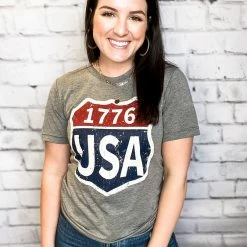 Texas True Threads Graphic Tees & Tanks USA 1776 Tee