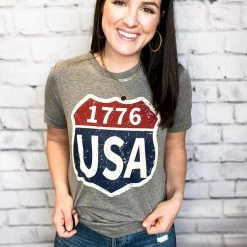 Texas True Threads Graphic Tees & Tanks USA 1776 Tee